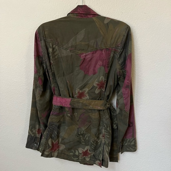 DESIGUAL | Camoasis Khaki Floral Parka Jacket SS21 Style 21SWEN13 | Size Medium - Picture 7 of 15